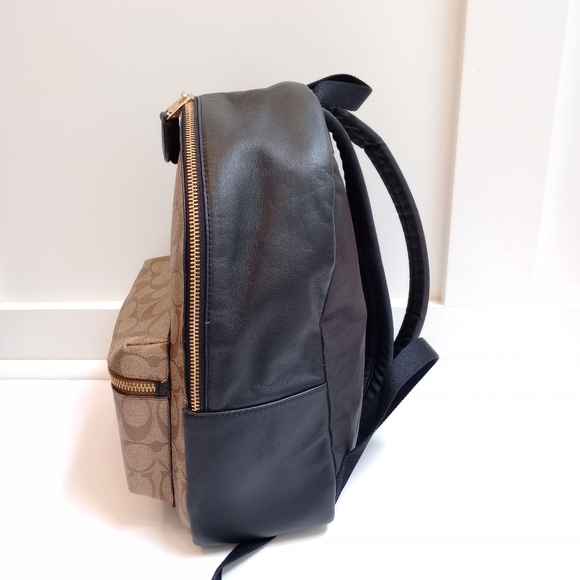 Coach Medium Charlie Backpack In Signature Canvas - Picture 10 of 14